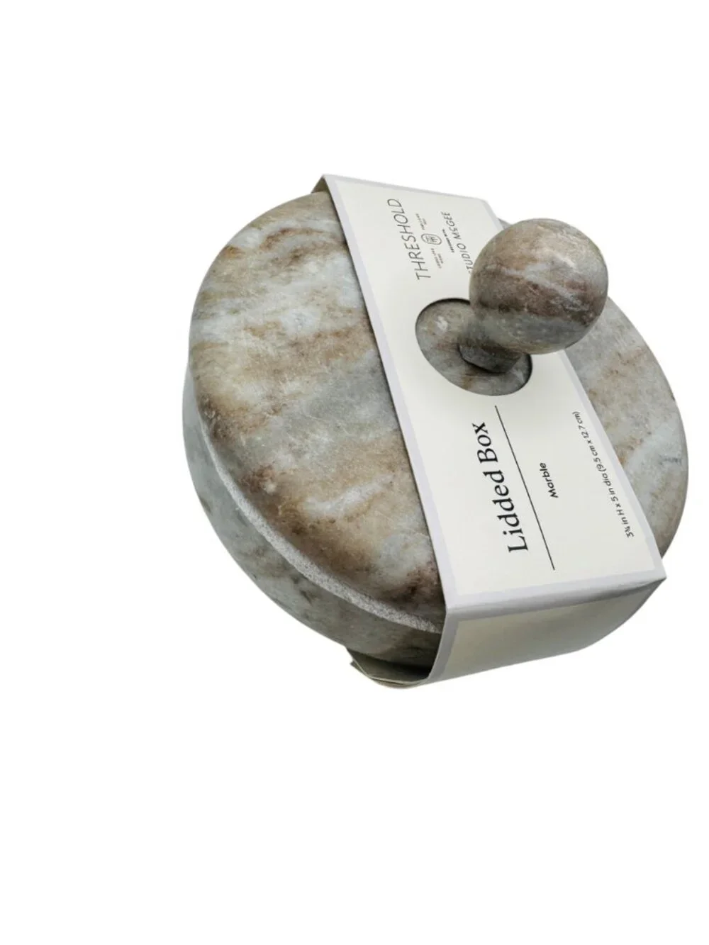 Threshold Studio McGee Marble Lidded Box Home Décor Storage
